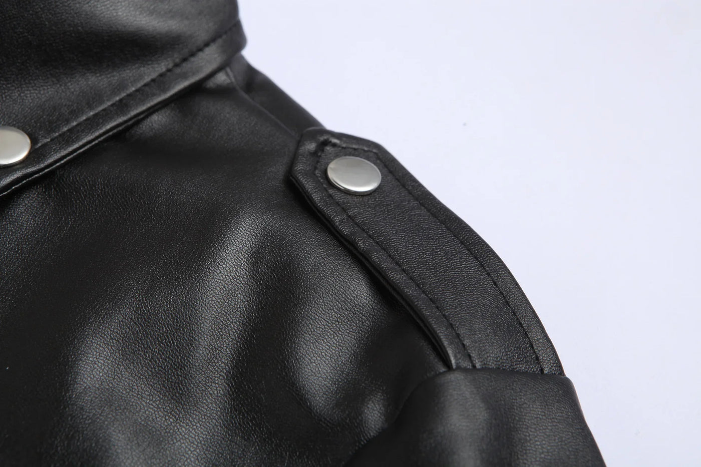 Jonas® | Herren PU-Lederjacke Motorradmode Slim Fit Lederjacke