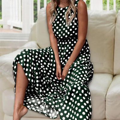 Klara-Rose® | Capri Gepunktetes Maxikleid