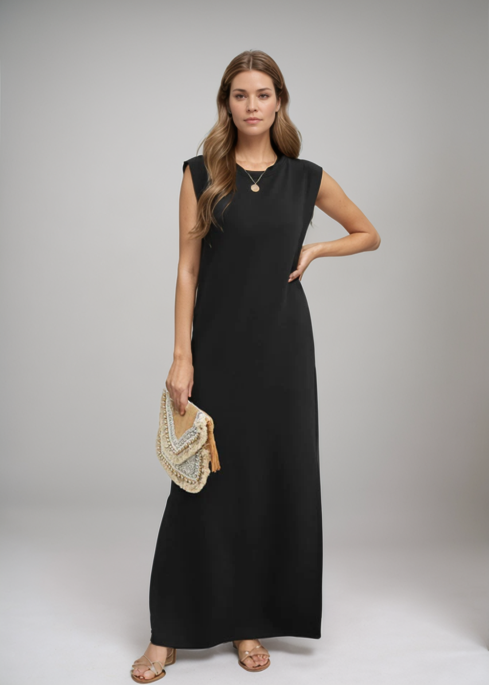 Tessa - Ärmloses Maxikleid