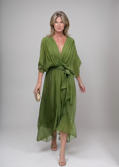 Aurora - Midikleid mit Wickel-Design