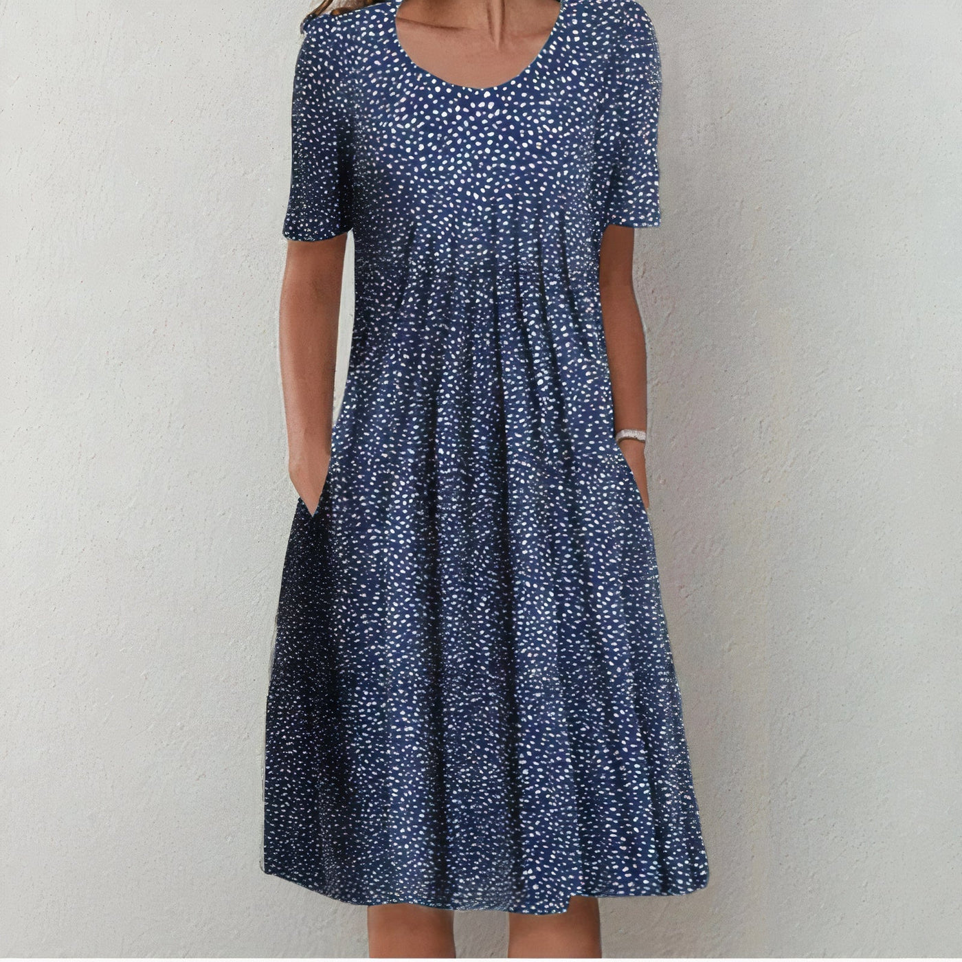 Alexandra - Bedrucktes Fließendes Midi-Kleid
