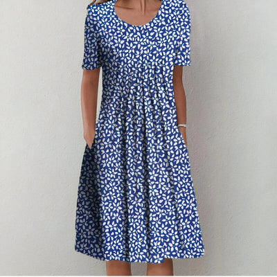 Alexandra - Bedrucktes Fließendes Midi-Kleid