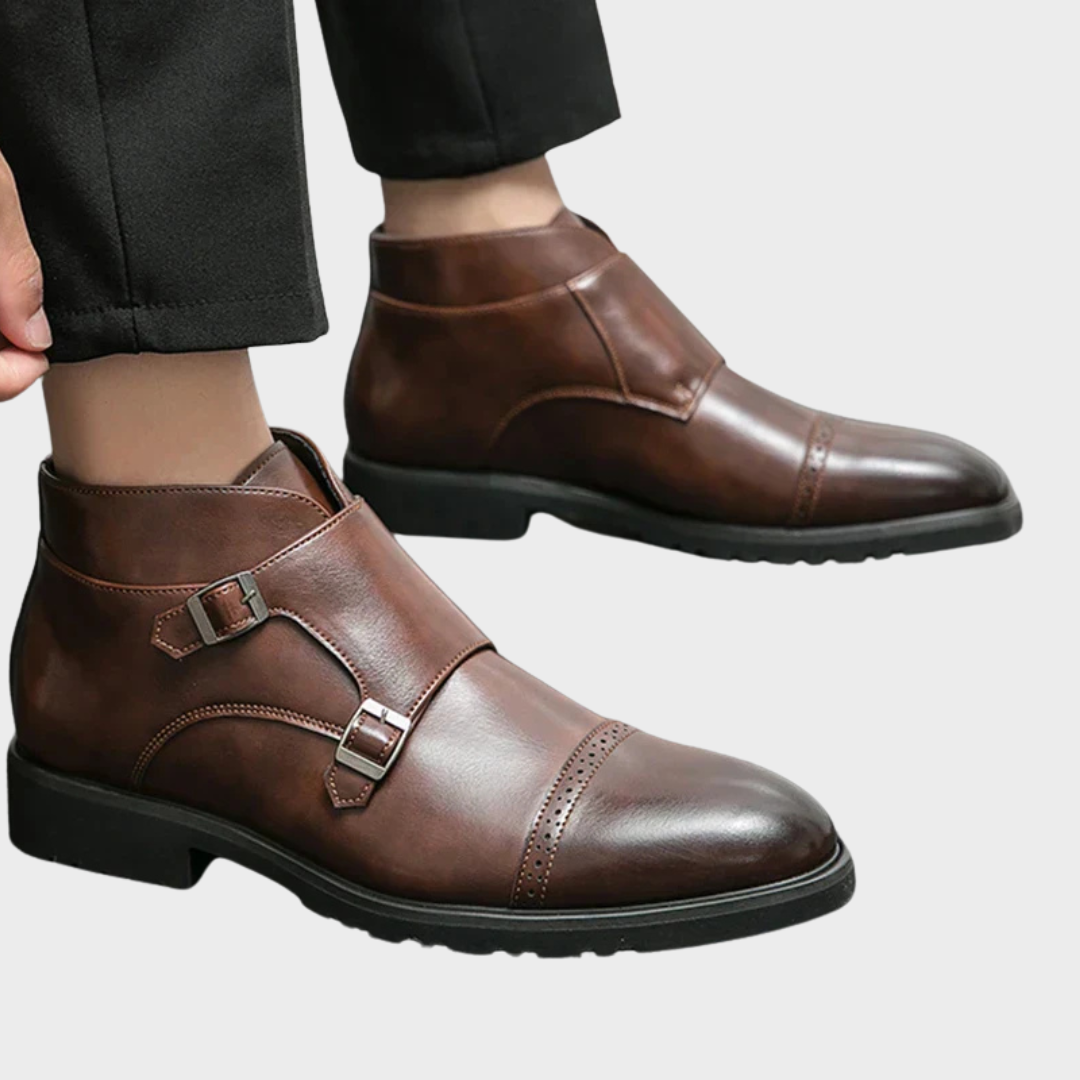 Sebastian® | Kunstleder Doppel-Monk-strap Stiefel