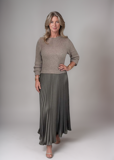 Clara - Schickes Pullover- und Faltenrock-Set