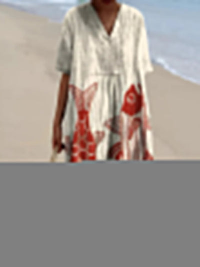 Verena - Fließendes Geometrisches Kleid