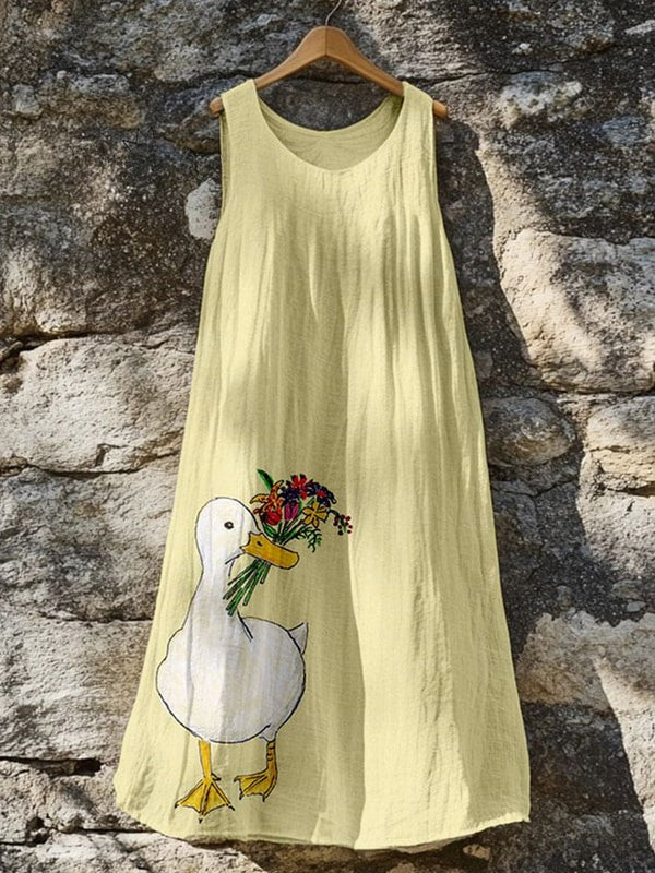 Juliane® | Süße Ente Mit Blumenkunst Tankkleid