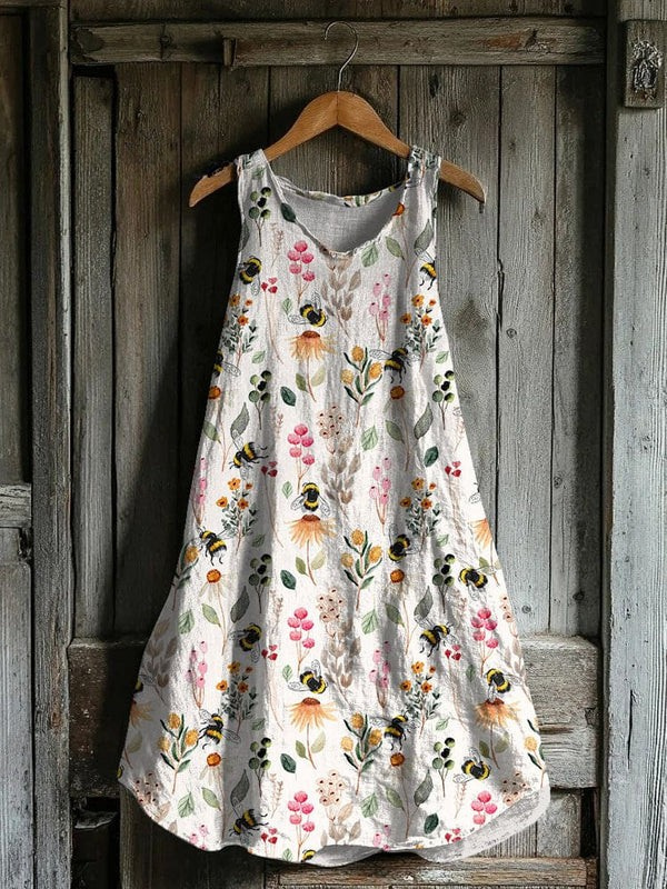 Alva® | Süßer Bumblebee Print Tankkleid