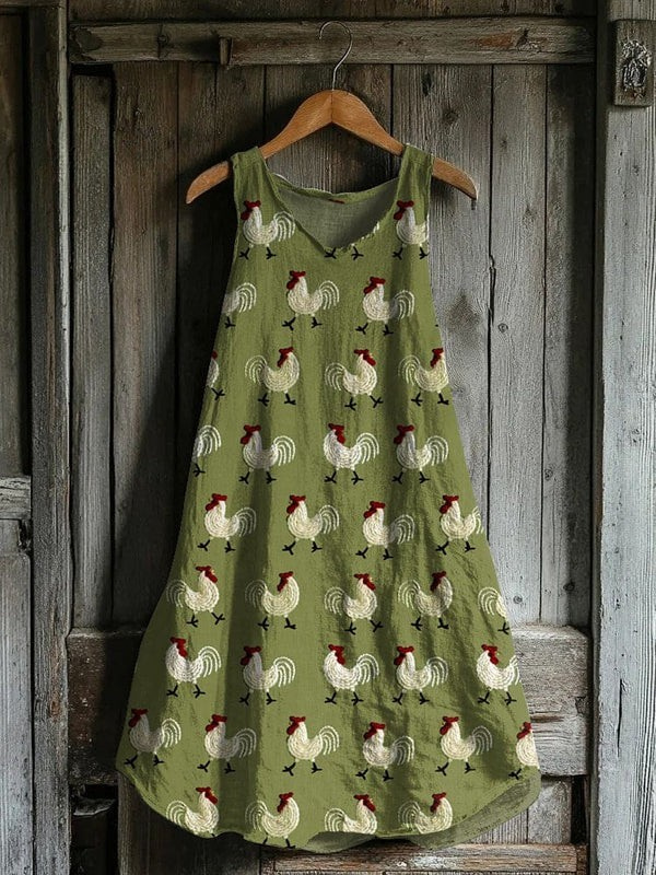 Ute® | Hane Broderi Muster Tankkleid
