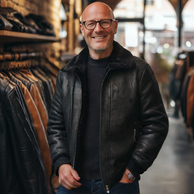 Stefan® | Handgefertigte Lederjacke für Herren