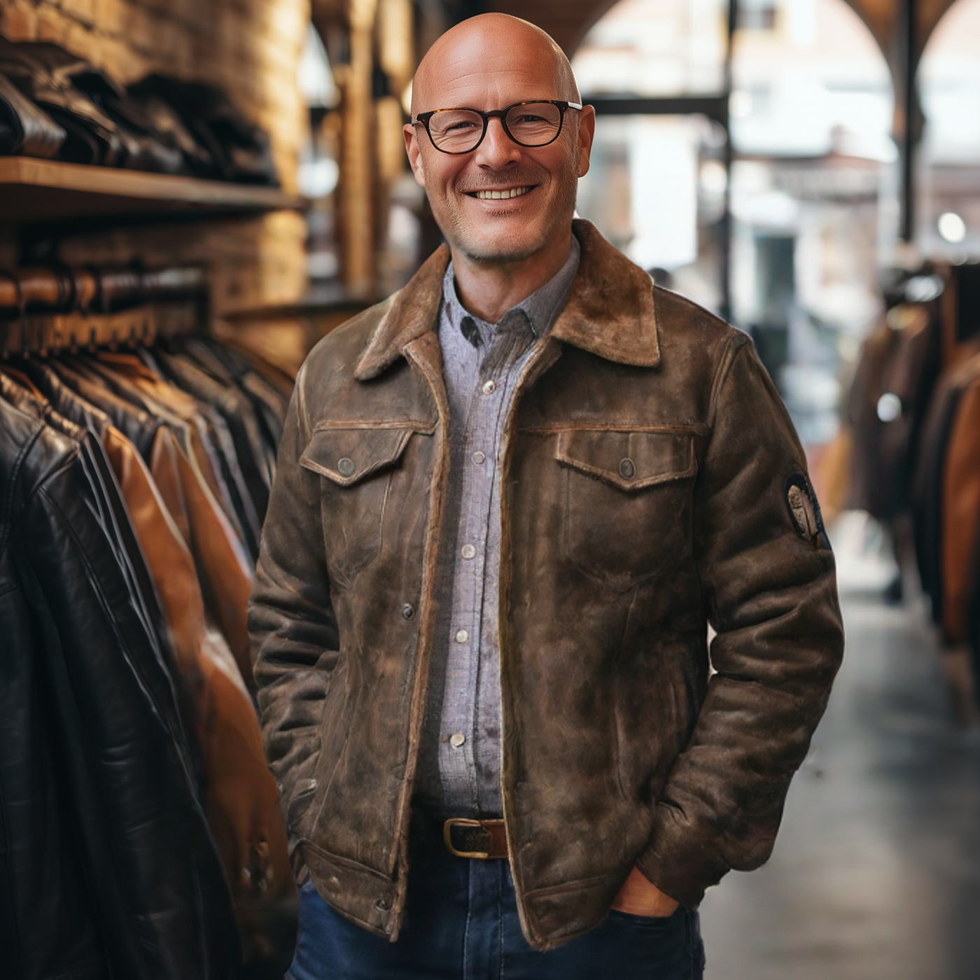 Dominik® | Handgefertigte Lederjacke für Herren