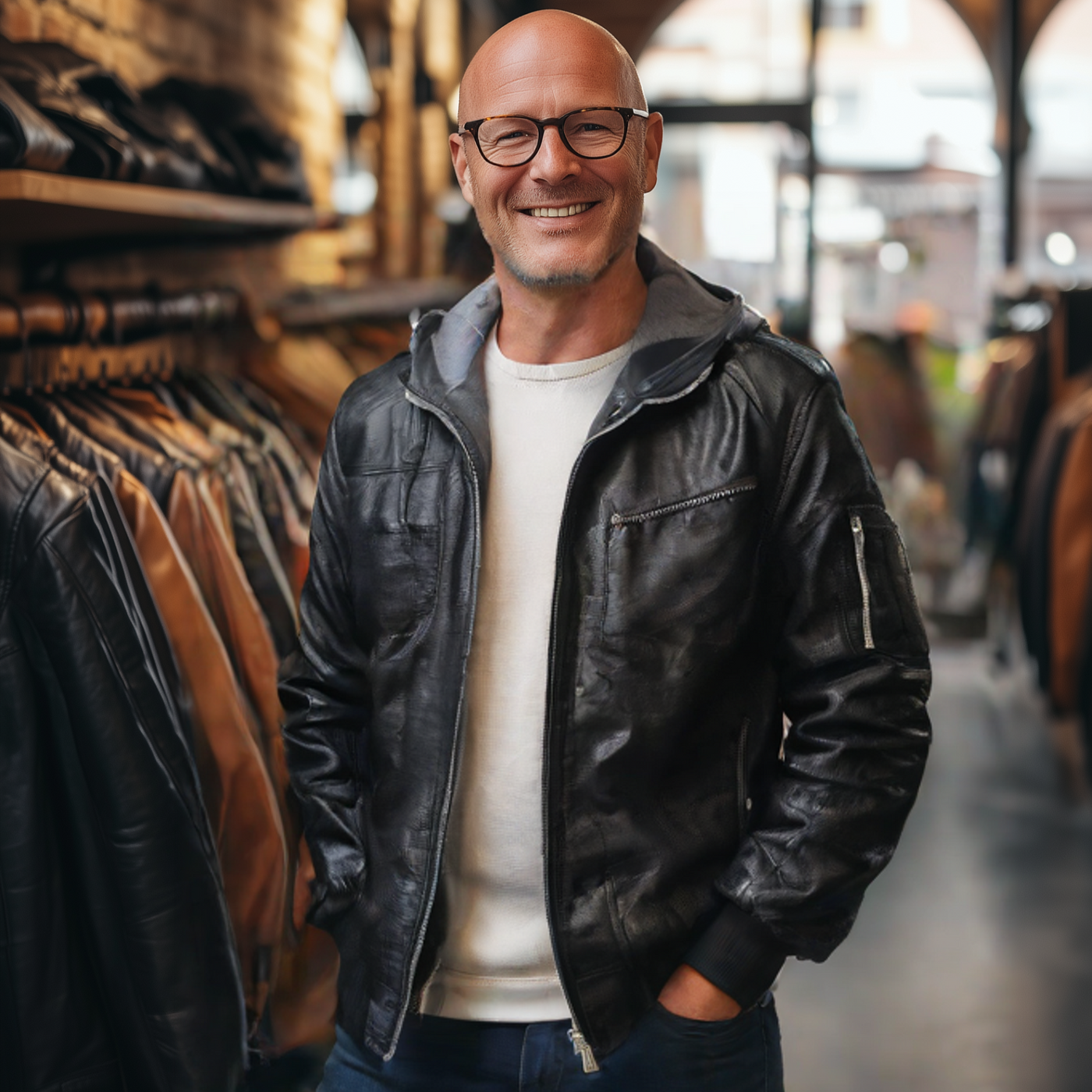 Fabian® | Handgefertigte Lederjacke für Herren