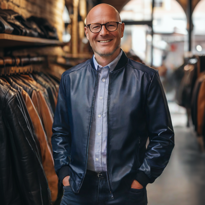 Lukas® | Handgefertigte Lederjacke für Herren