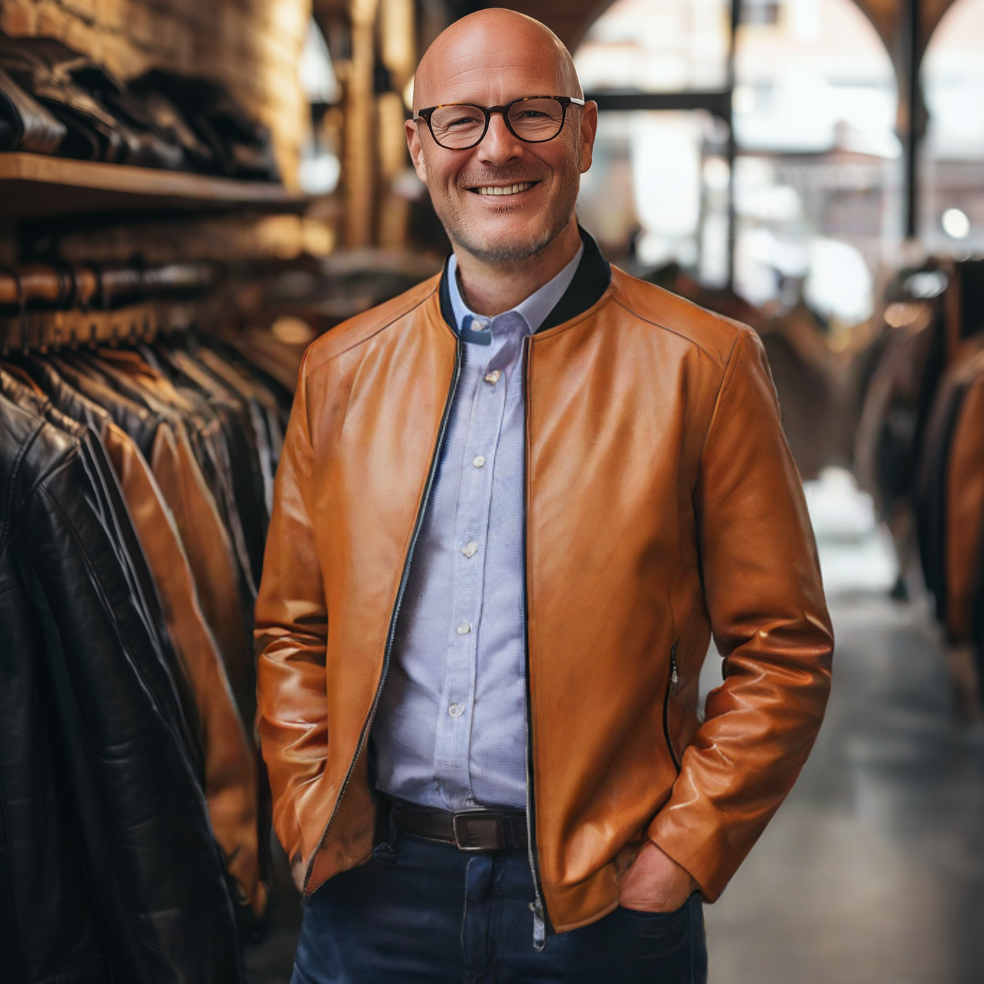 Lukas® | Handgefertigte Lederjacke für Herren