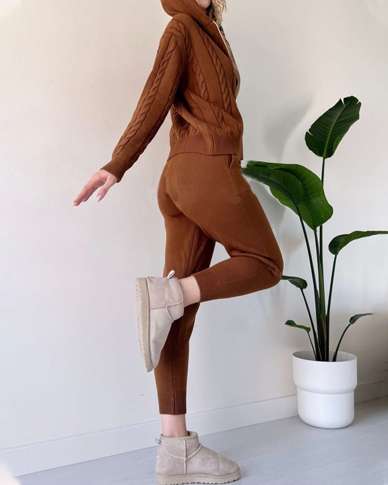 Ania® | Lässiges Twist-Jacquard-Zweiteiler-Set