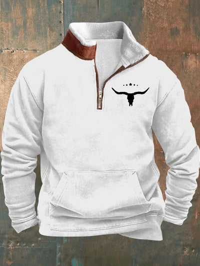 Daniel® | Herren Vintage Western Druck Langarm Sweatshirt