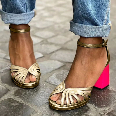 Milviana | Klassische Sandalen mit Knöchelriemchen und offenen Zehen