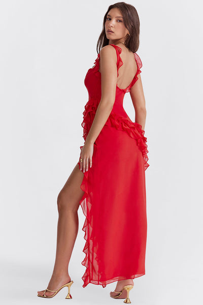 Carmen - Elegantes Rüschenkleid