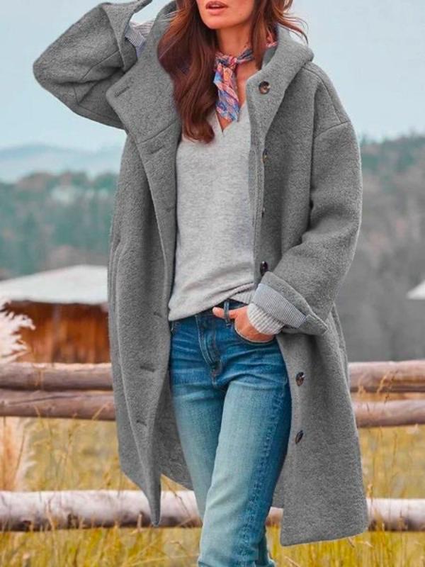 Amelie® | bequemer Wintermantel mit Knöpfen