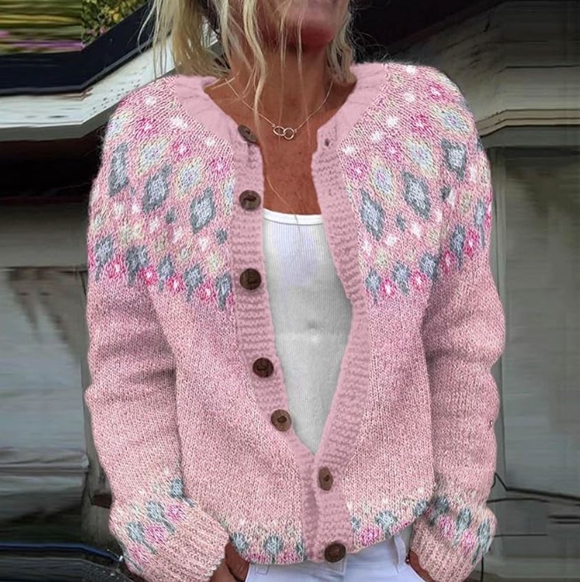 Noa® | Rosa Weste mit Print