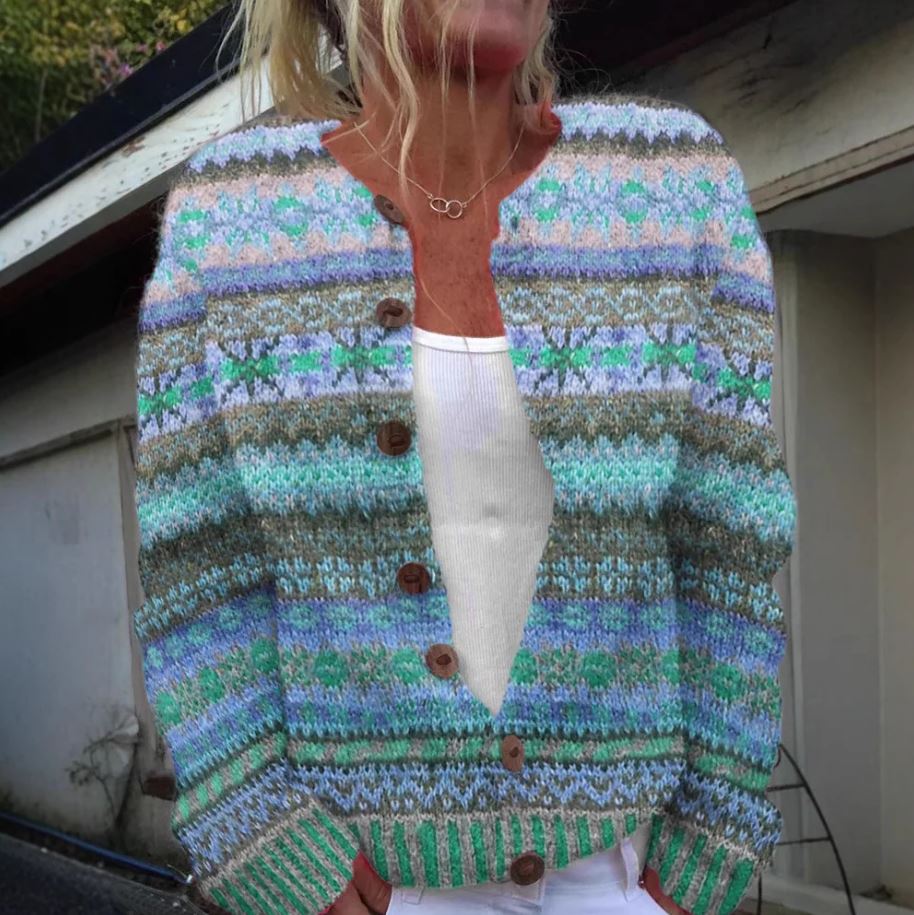 Yara® | Blaues Vest mit Print
