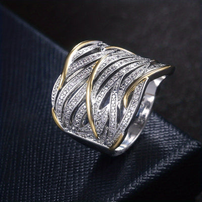 Elva® | Eleganter mehrlagiger gedrehter Ring