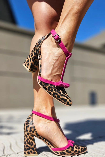 Anneliese® | Elegante Sandalen im grünen Leopardenmuster