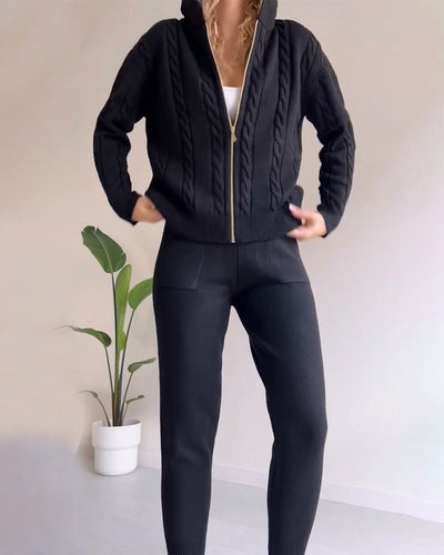 Ania® | Lässiges Twist-Jacquard-Zweiteiler-Set