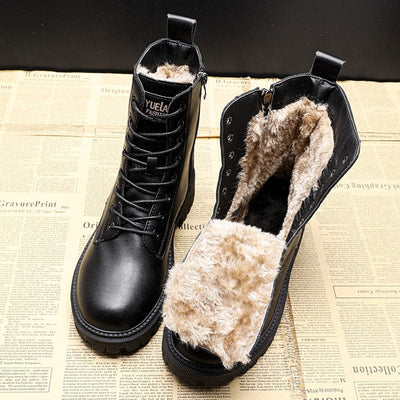 Elli® | Elegante Stiefel aus schwarzem Leder