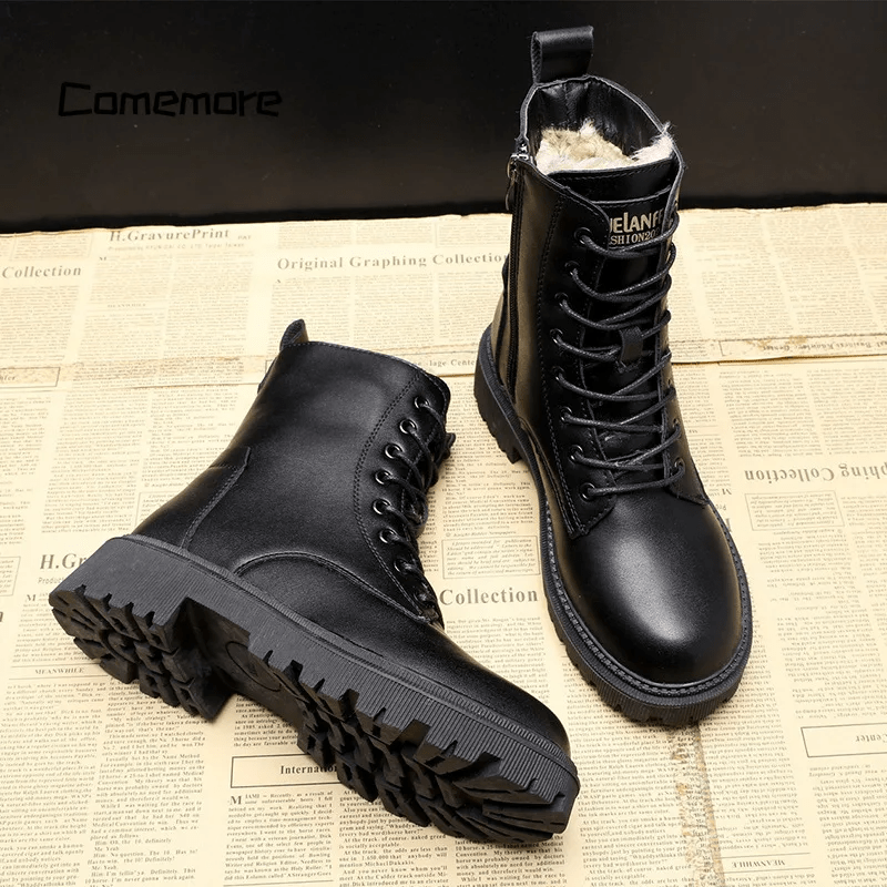 Elli® | Elegante Stiefel aus schwarzem Leder
