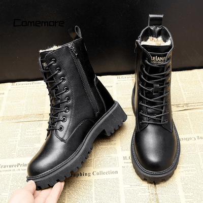 Elli® | Elegante Stiefel aus schwarzem Leder