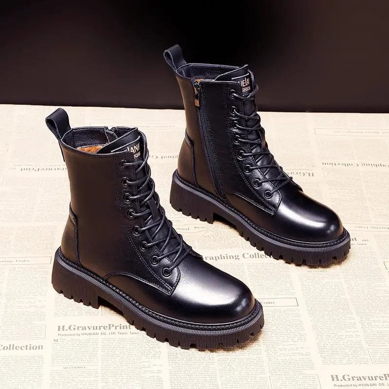 Elli® | Elegante Stiefel aus schwarzem Leder