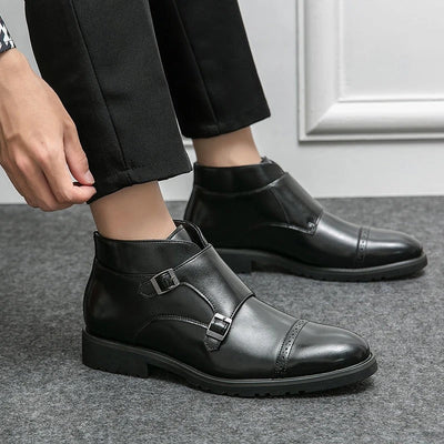 Sebastian® | Kunstleder Doppel-Monk-strap Stiefel
