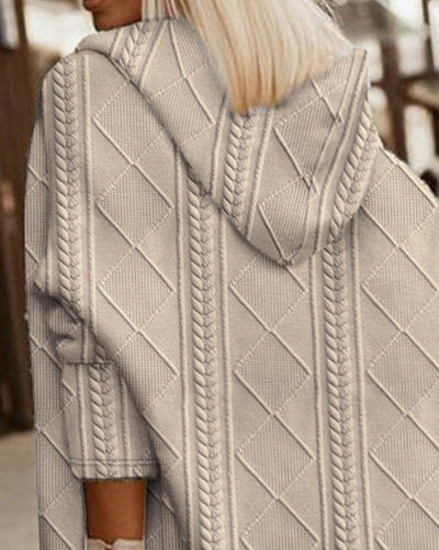 Elisa® | Langer Cardigan mit Kapuze