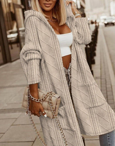 Elisa® | Langer Cardigan mit Kapuze