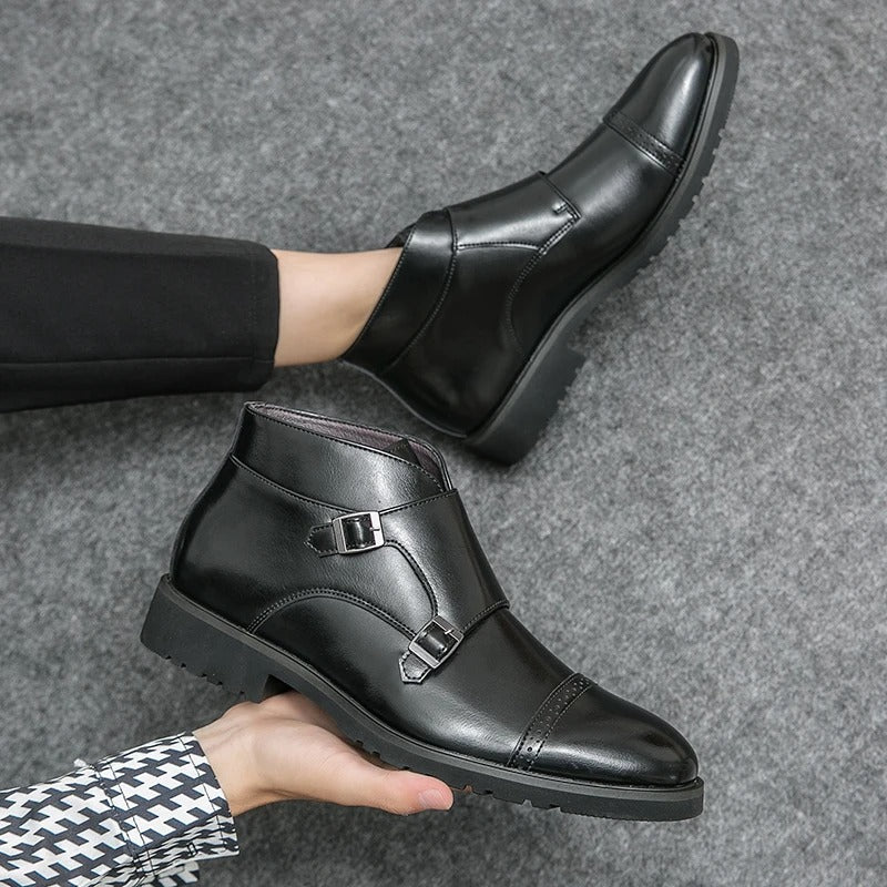 Sebastian® | Kunstleder Doppel-Monk-strap Stiefel