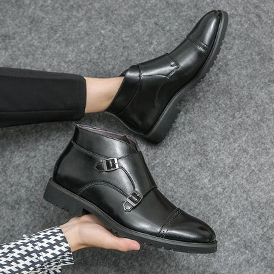 Sebastian® | Kunstleder Doppel-Monk-strap Stiefel