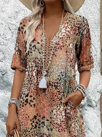 Sandra™ | Fließendes Midi-Kleid