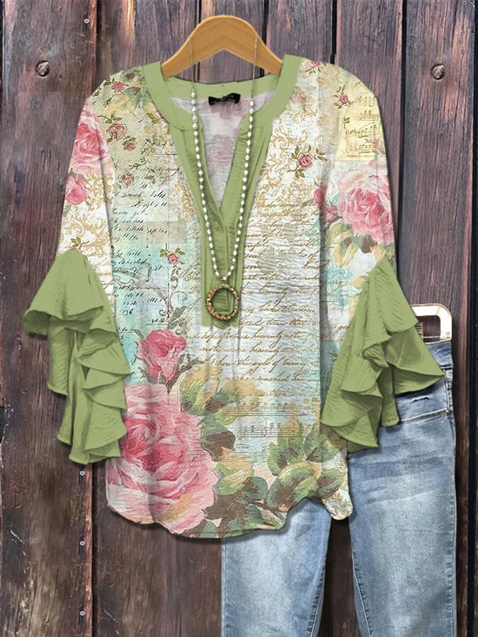 Enya® | Vintage-Rosenbluse