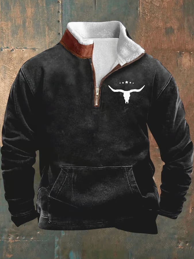 Daniel® | Herren Vintage Western Druck Langarm Sweatshirt