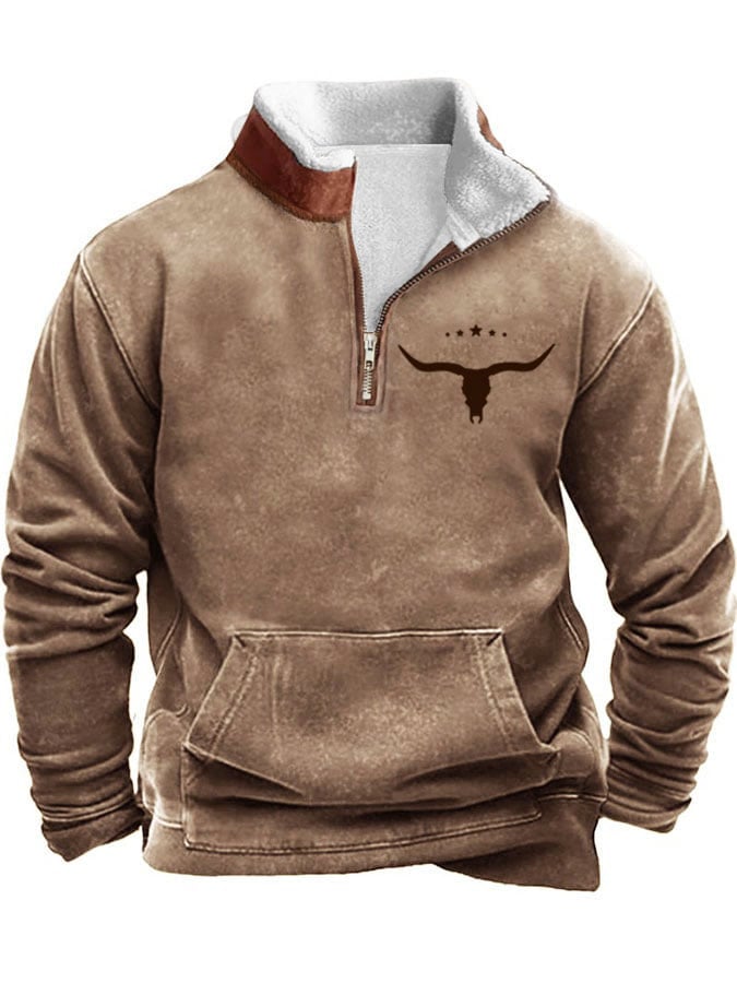 Daniel® | Herren Vintage Western Druck Langarm Sweatshirt
