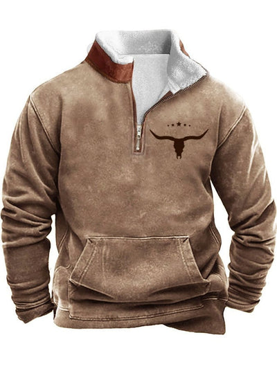 Daniel® | Herren Vintage Western Druck Langarm Sweatshirt