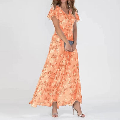 Sophie - Geblümtes Kleid mit Rüschenärmeln