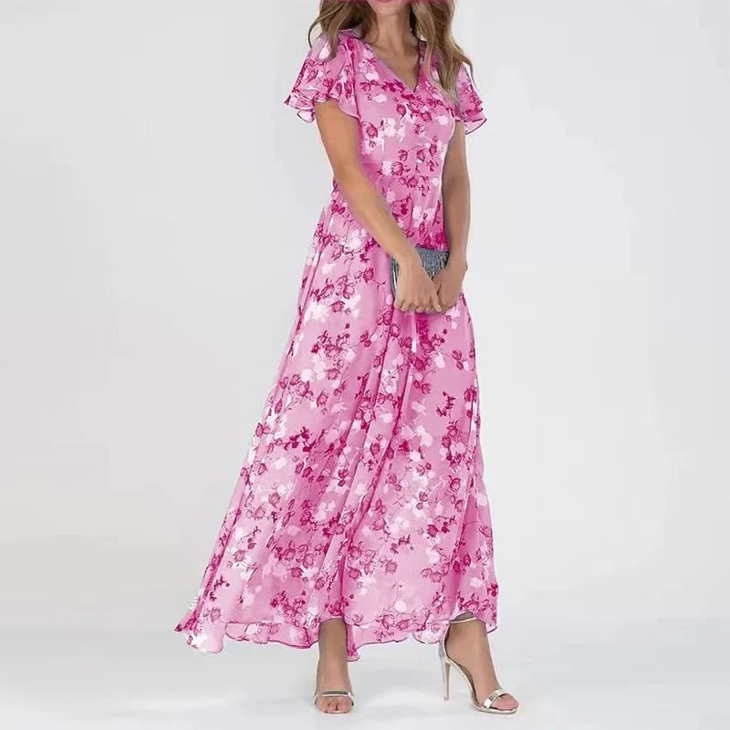 Sophie - Geblümtes Kleid mit Rüschenärmeln