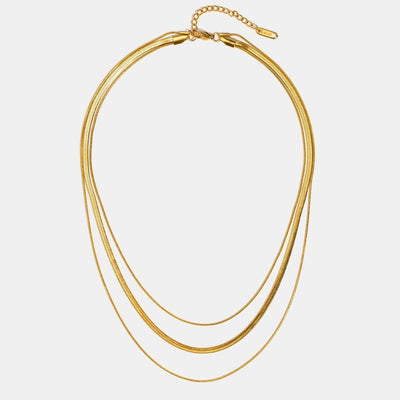 Mira® | Mehrlagige Goldene Kettenhalskette