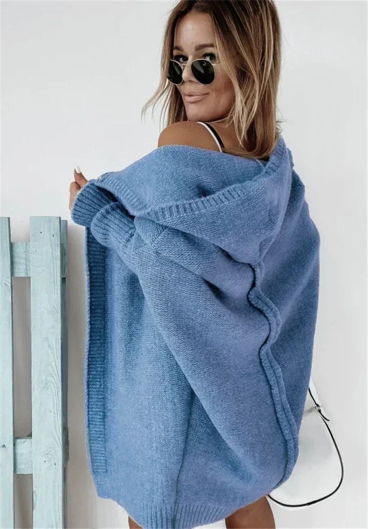 Heidi - Gemütlicher oversized Kapuzen-Cardigan