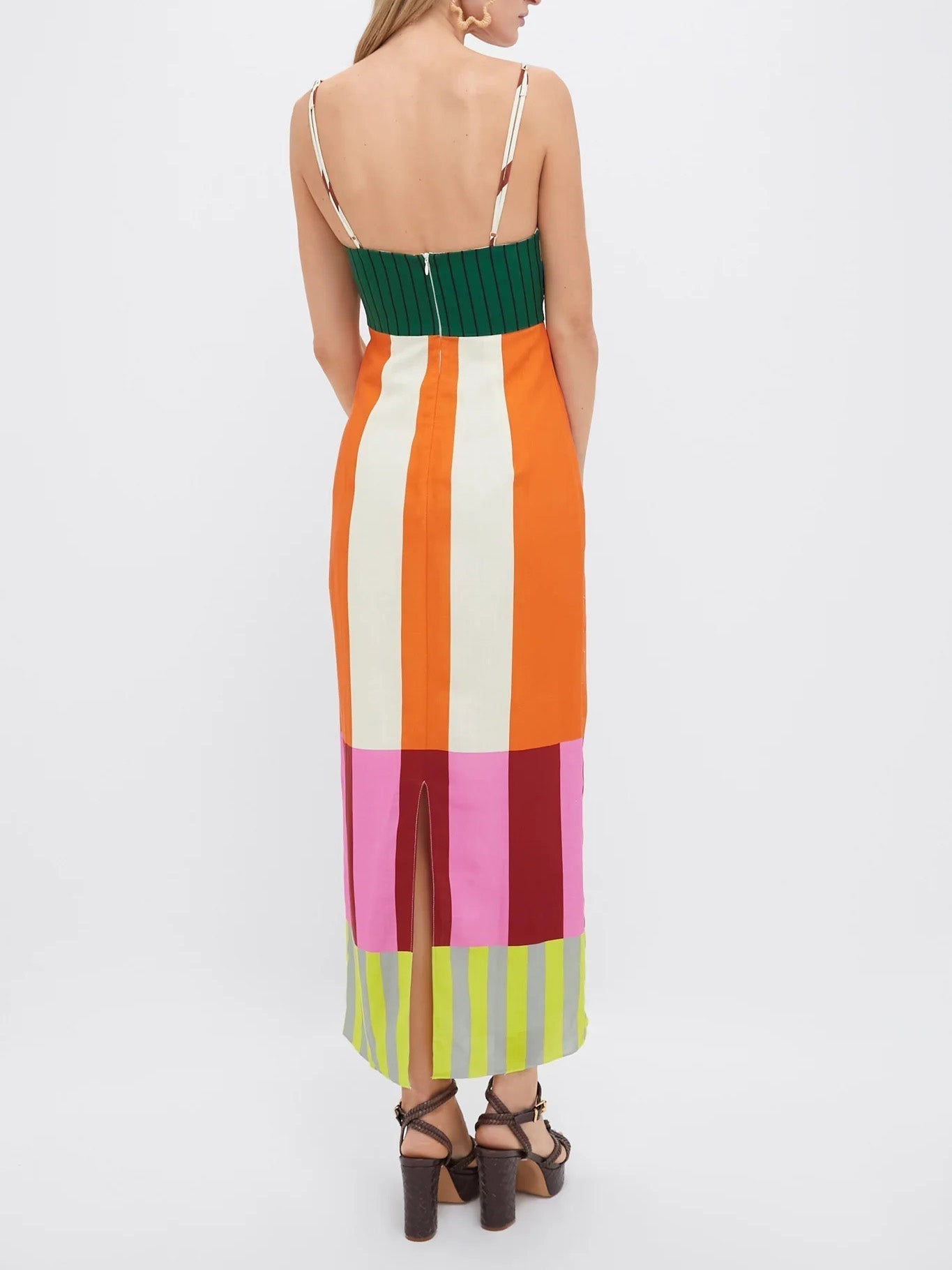 Harper - Bunt gestreiftes Maxikleid