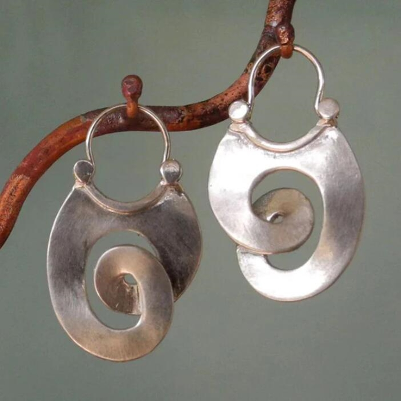 Wilhelmine® | Vintage Spirale Silber Ohrringe
