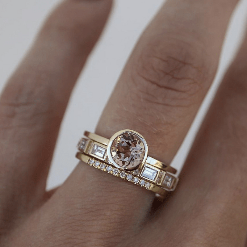 Giselle® | Ensemble von Ringen aus vergoldetem Kristall