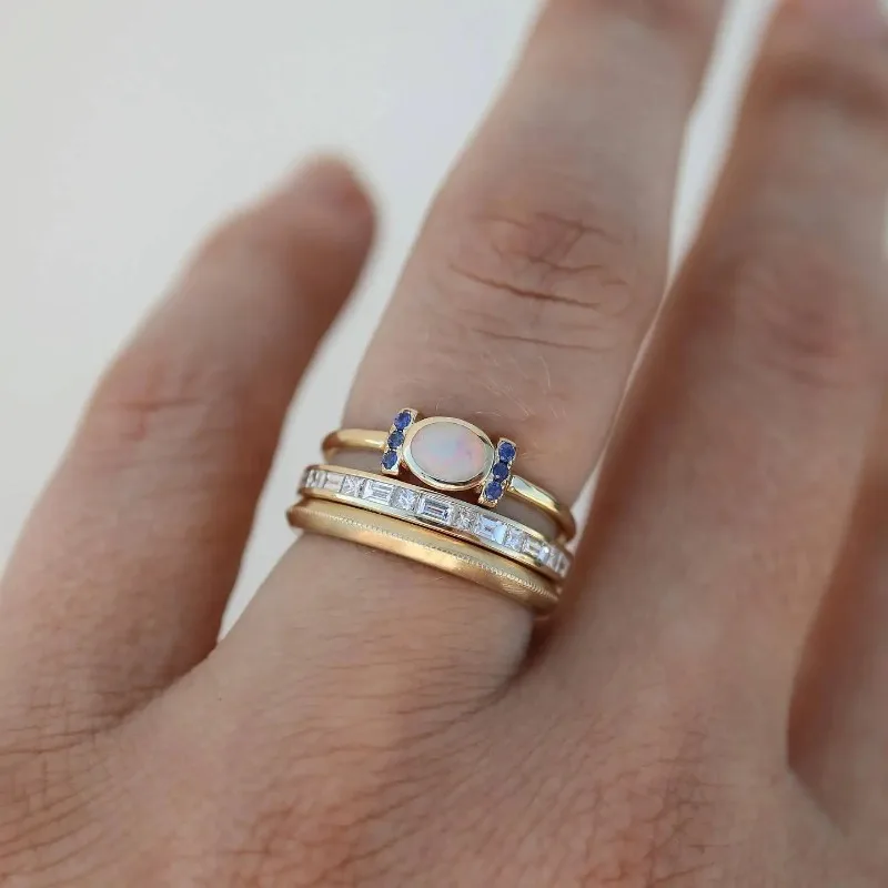 Miri® | Vintage Gold Opal Ring Set