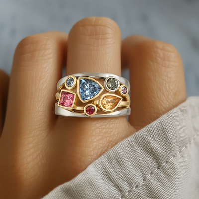 Josi® | Vintage Ring Bunter Zirkonia